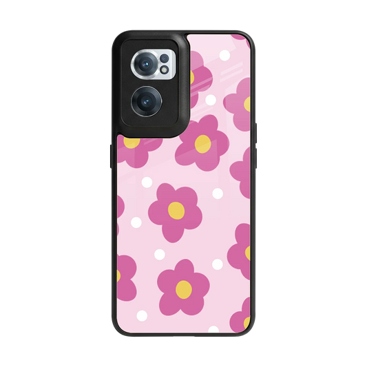 Candy Flower back phone cover | glass case for oneplus nord ce 2