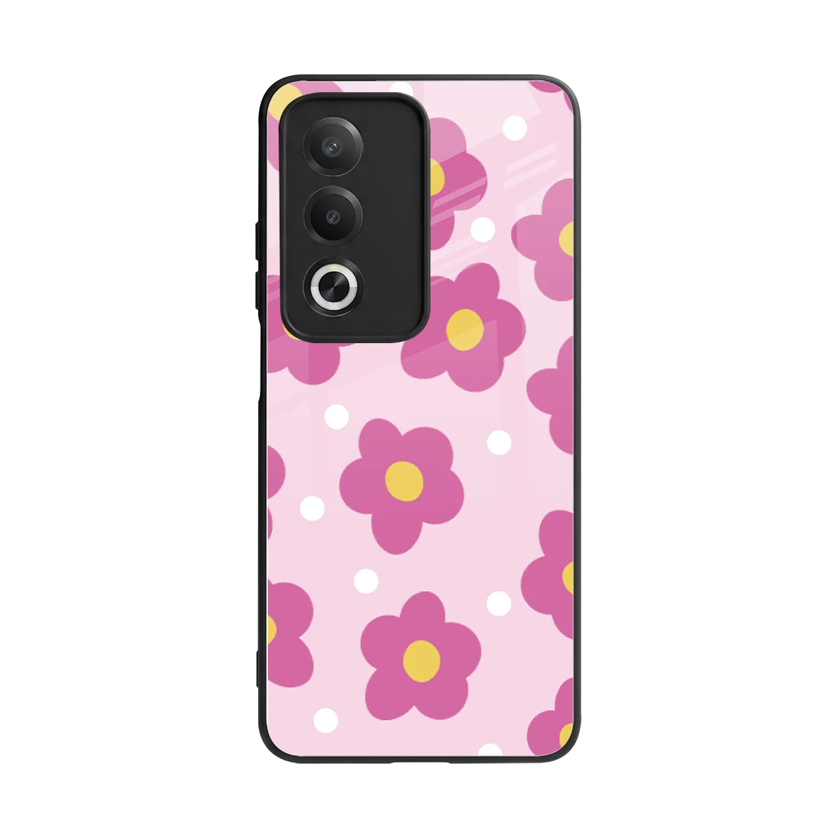 Candy Flower back phone cover | glass case for oppo a3 pro