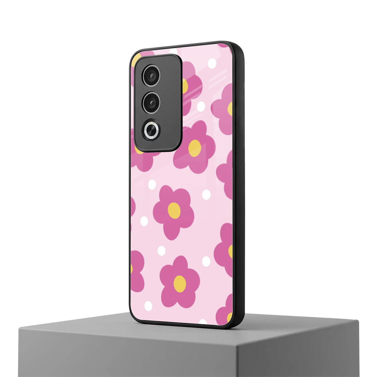 Candy Flower oppo a3 pro mobile cover | shockproof glass phone case