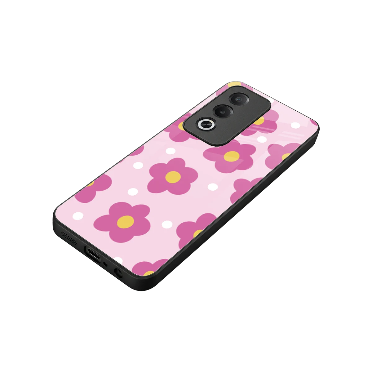 Candy Flower stylish phone case for oppo a3 pro | glossy glass and slim fit