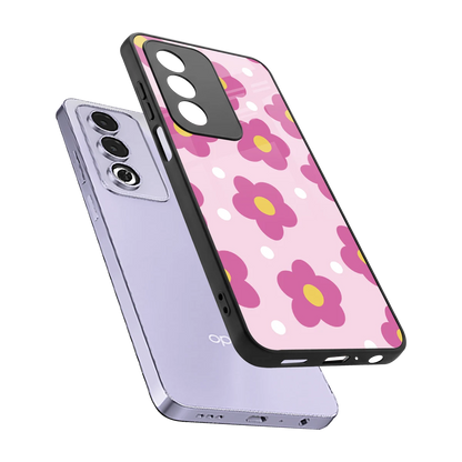 Candy Flower sleek oppo a3 pro cover with tempered glass back and TPU edges
