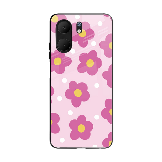 Candy Flower back phone cover | glass case for oppo a5x 5g