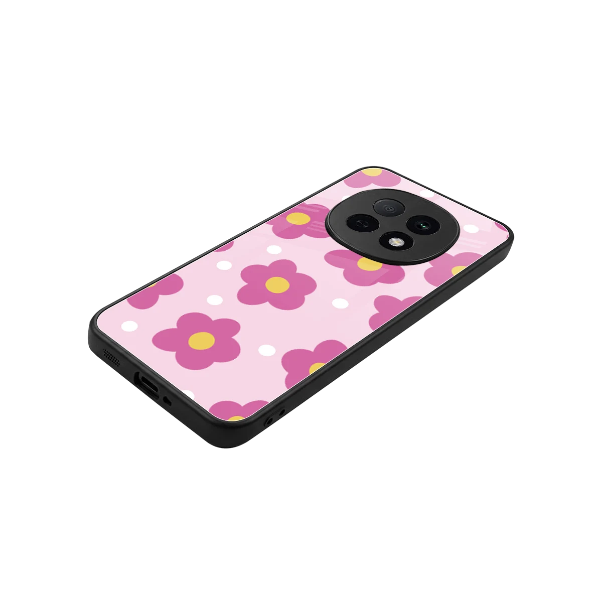 Candy Flower stylish phone case for oppo f29 pro 5g | glossy glass and slim fit