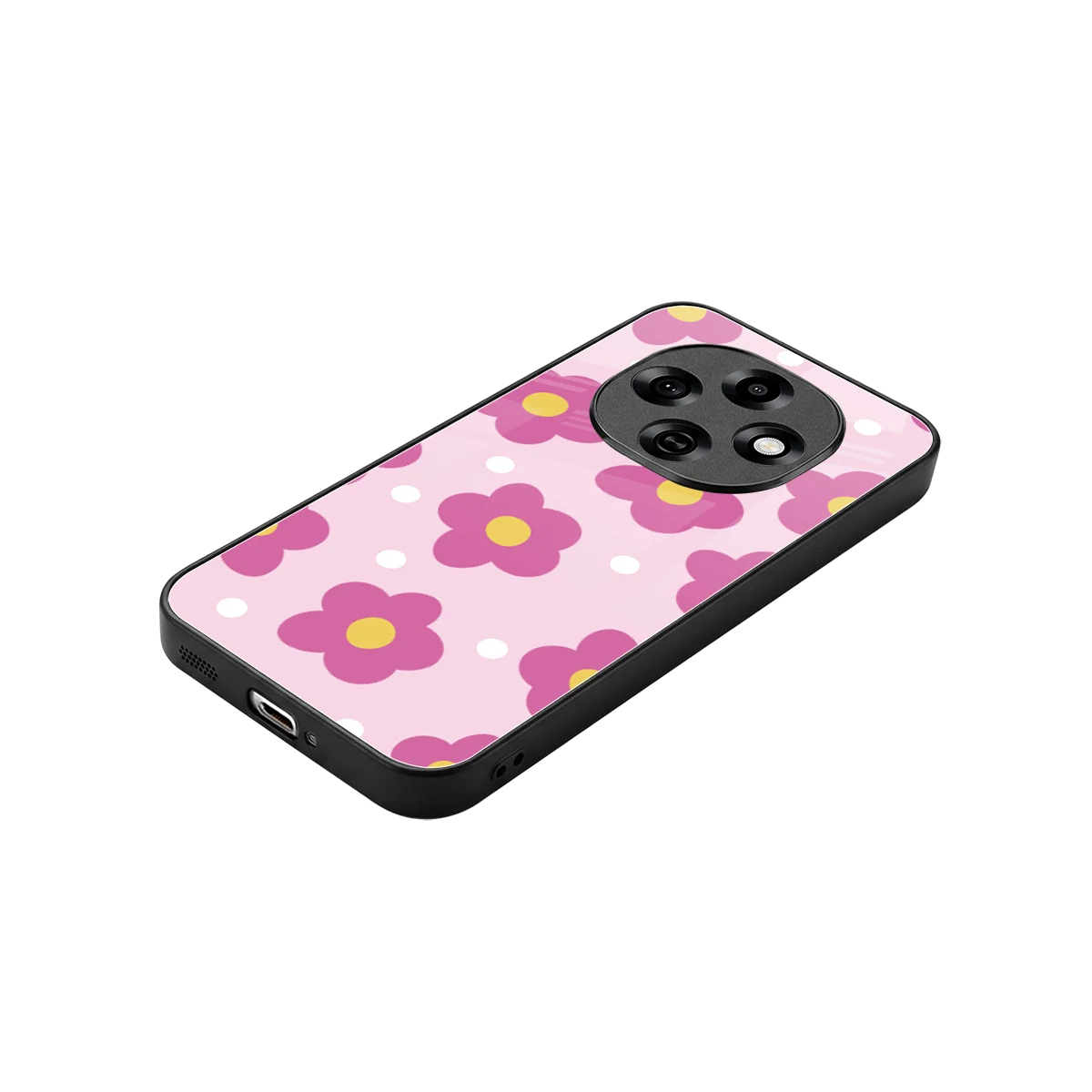 Candy Flower stylish phone case for oppo f31 pro 5g | glossy glass and slim fit