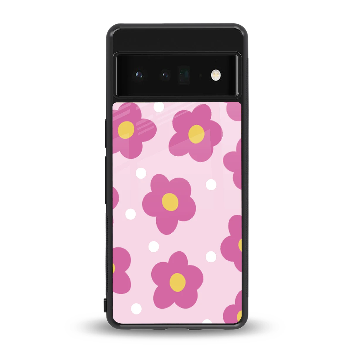 Candy Flower back phone cover | glass case for google pixel 6 pro