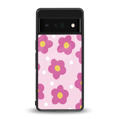 Candy Flower back phone cover | glass case for google pixel 6 pro