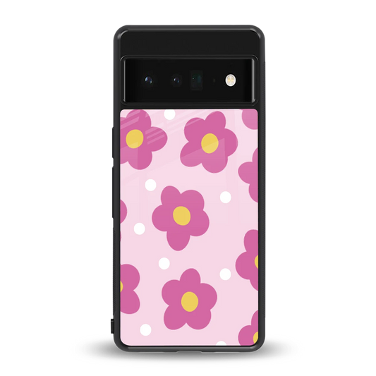 Candy Flower back phone cover | glass case for google pixel 6 pro