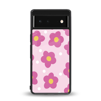 Candy Flower back phone cover | glass case for google pixel 6
