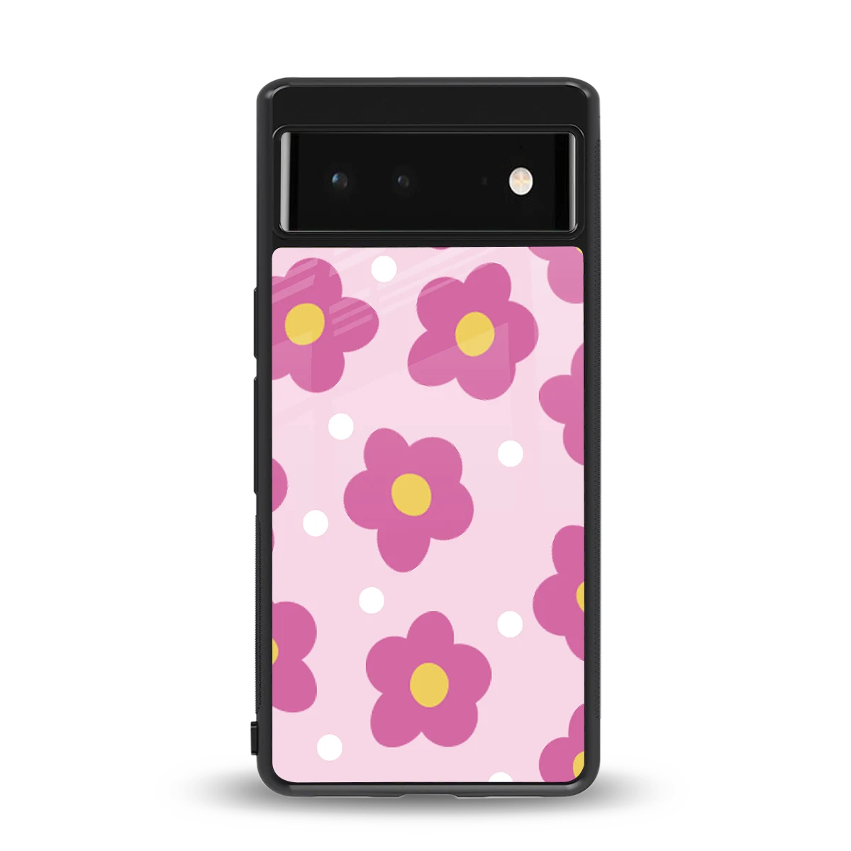 Candy Flower back phone cover | glass case for google pixel 6a