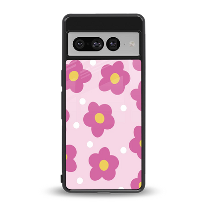 Candy Flower back phone cover | glass case for google pixel 7 pro
