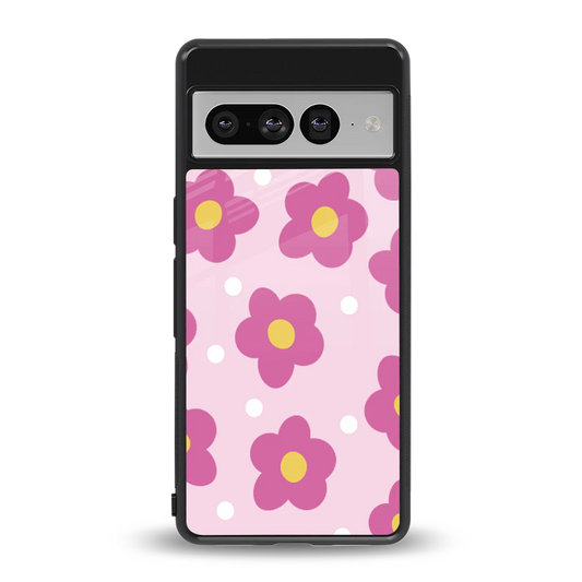Candy Flower back phone cover | glass case for google pixel 7 pro