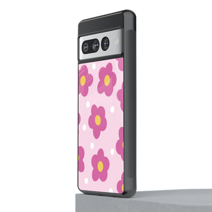 Candy Flower stylish phone case for google pixel 7 pro | glossy glass and slim fit
