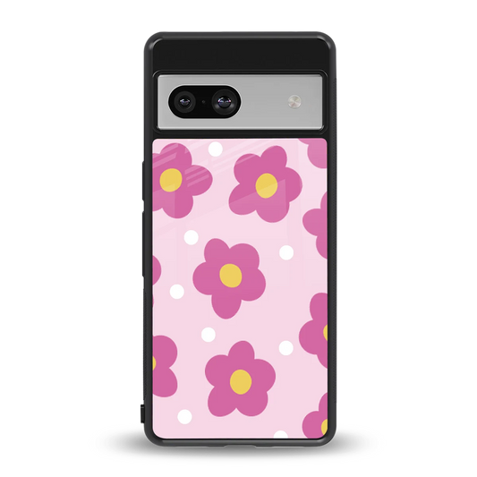 Candy Flower back phone cover | glass case for google pixel 7