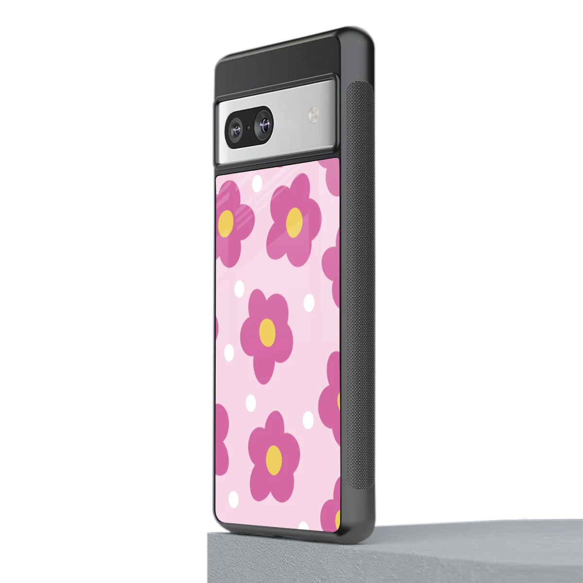 Candy Flower stylish phone case for google pixel 7 | glossy glass and slim fit