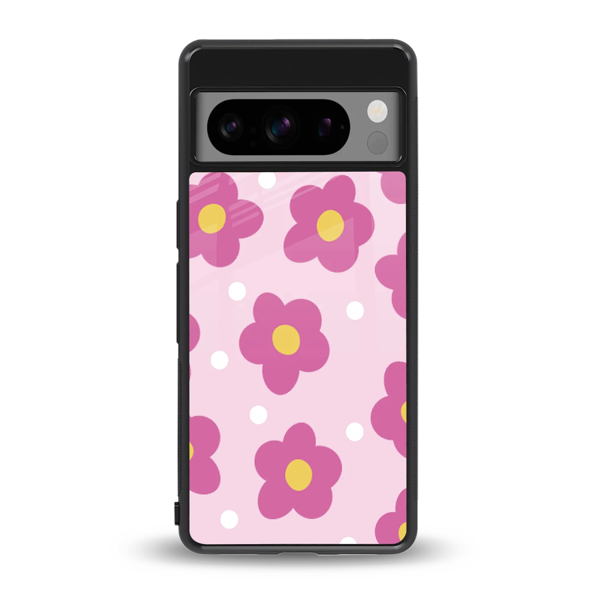 Candy Flower back phone cover | glass case for google pixel 8 pro