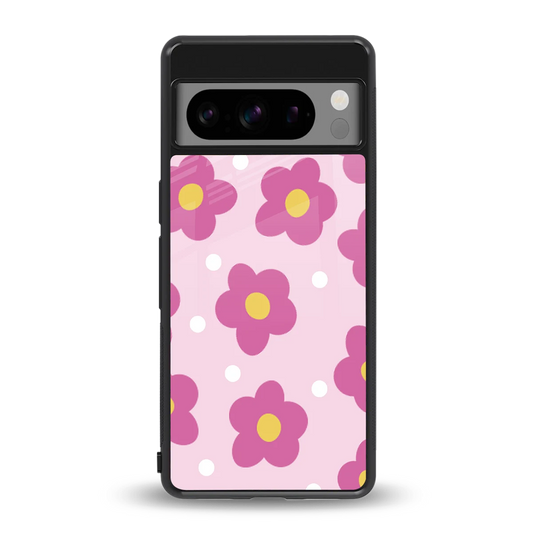 Candy Flower back phone cover | glass case for google pixel 8 pro
