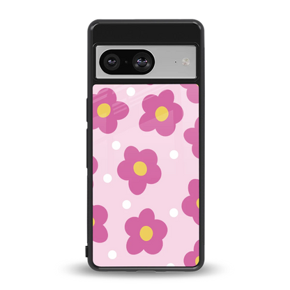 Candy Flower back phone cover | glass case for google pixel 8