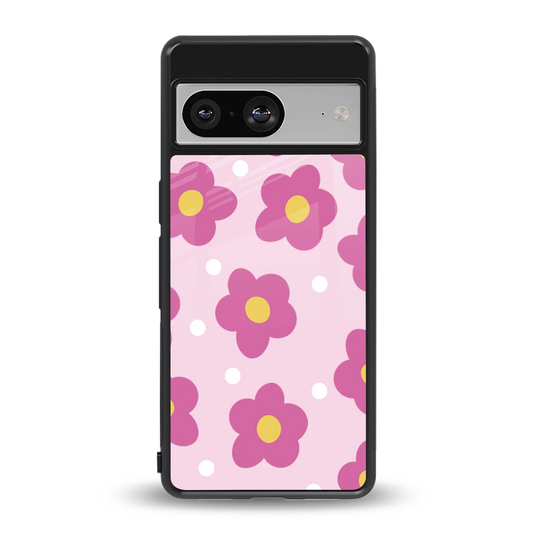 Candy Flower back phone cover | glass case for google pixel 8