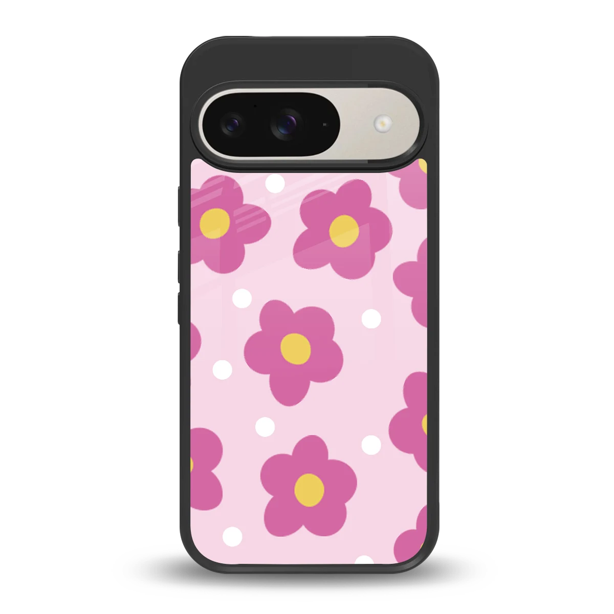 Candy Flower back phone cover | glass case for google pixel 9