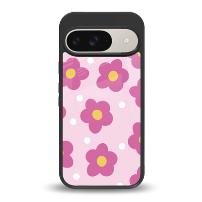 Candy Flower back phone cover | glass case for google pixel 9