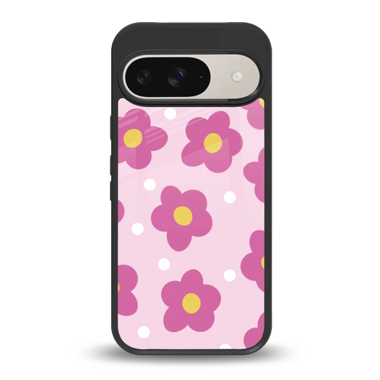 Candy Flower back phone cover | glass case for google pixel 9