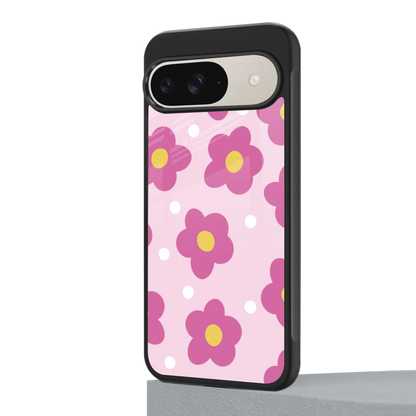 Candy Flower google pixel 9 mobile cover | shockproof glass phone case