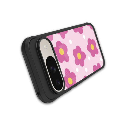 Candy Flower stylish phone case for google pixel 9 | glossy glass and slim fit