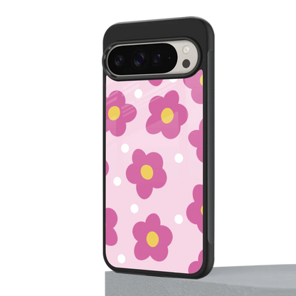 Candy Flower google pixel 9 pro mobile cover | shockproof glass phone case