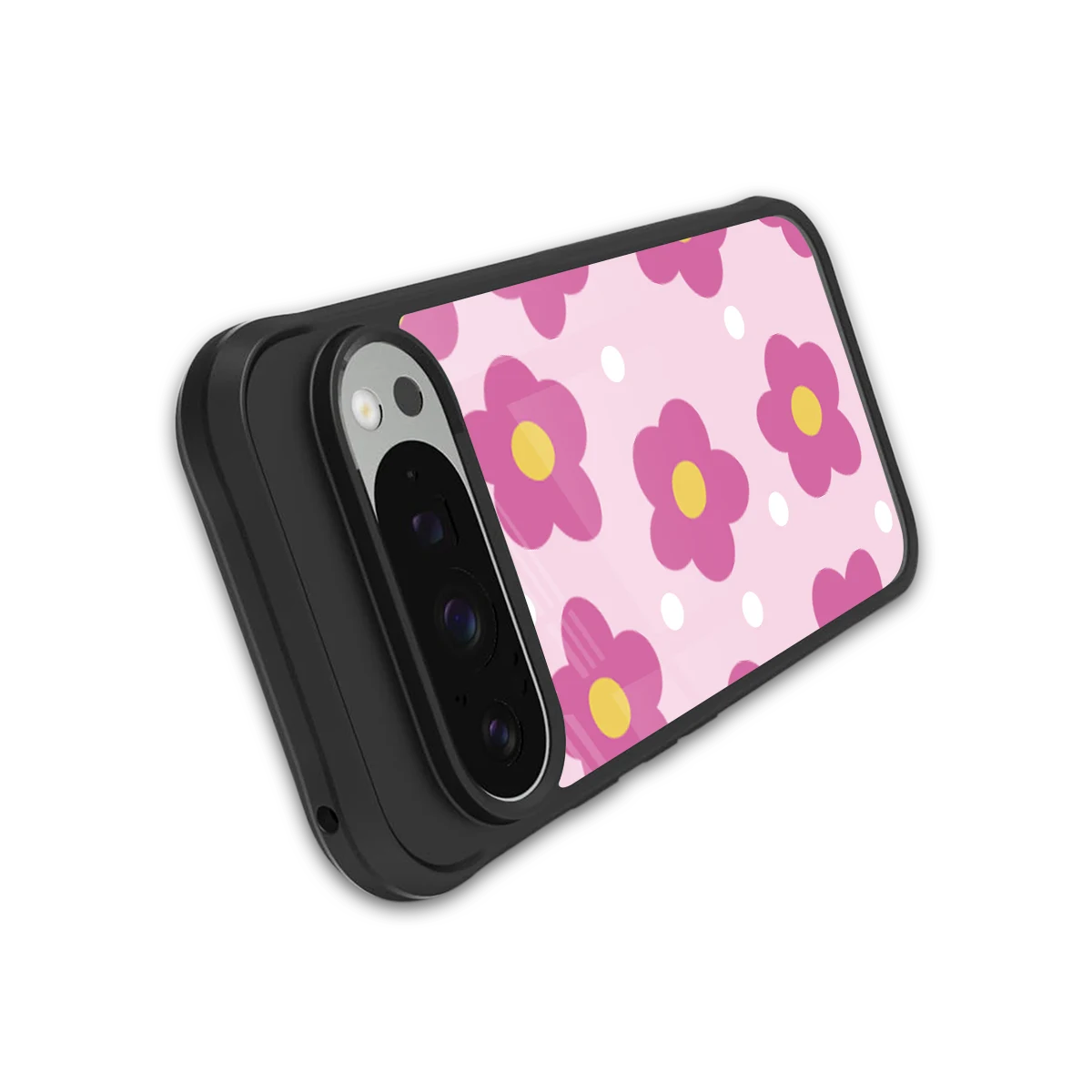 Candy Flower stylish phone case for google pixel 9 pro | glossy glass and slim fit
