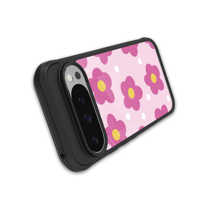 Candy Flower stylish phone case for google pixel 9 pro xl | glossy glass and slim fit