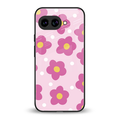 Candy Flower back phone cover | glass case for google pixel 10a