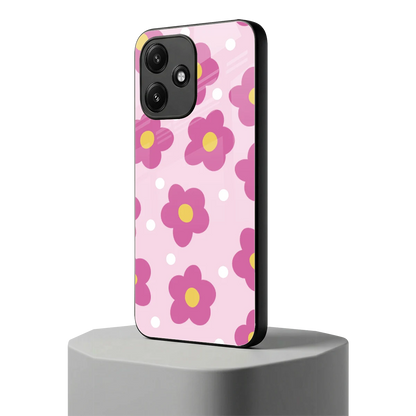 Candy Flower redmi 12 5g mobile cover | shockproof glass phone case