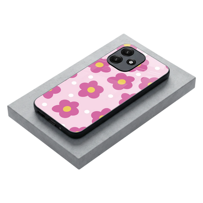 Candy Flower stylish phone case for redmi 12 5g | glossy glass and slim fit