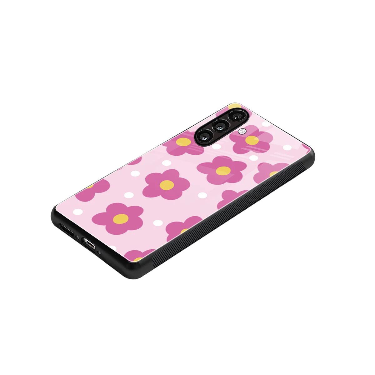 Candy Flower stylish phone case for samsung galaxy a16 5g | glossy glass and slim fit