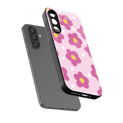 Candy Flower sleek samsung galaxy a17 5g cover with tempered glass back and TPU edges