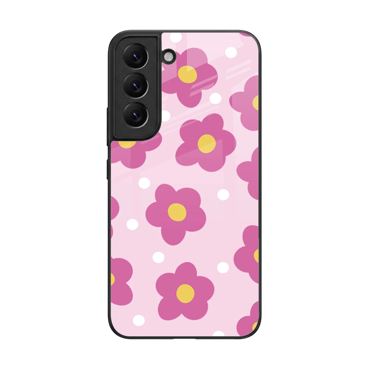Candy Flower back phone cover | glass case for samsung galaxy s22