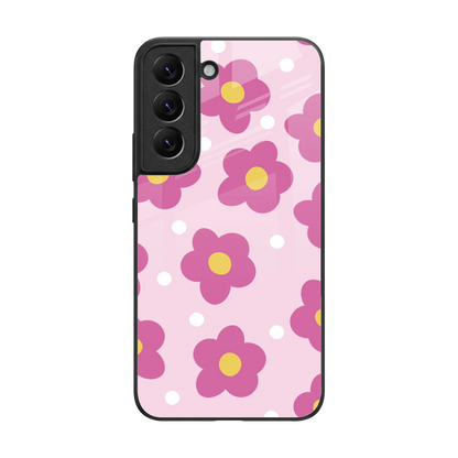 Candy Flower back phone cover | glass case for samsung galaxy s22