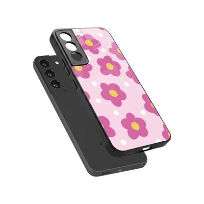 Candy Flower sleek samsung galaxy s22 cover with tempered glass back and TPU edges