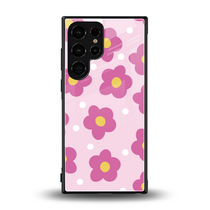 Candy Flower back phone cover | glass case for samsung galaxy s23 ultra