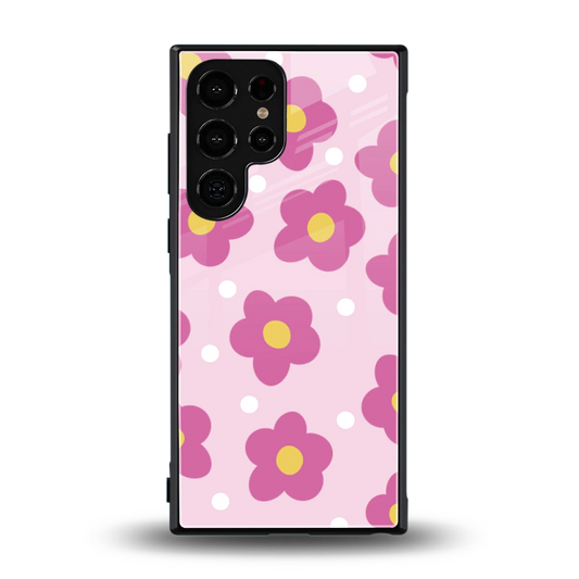 Candy Flower back phone cover | glass case for samsung galaxy s23 ultra