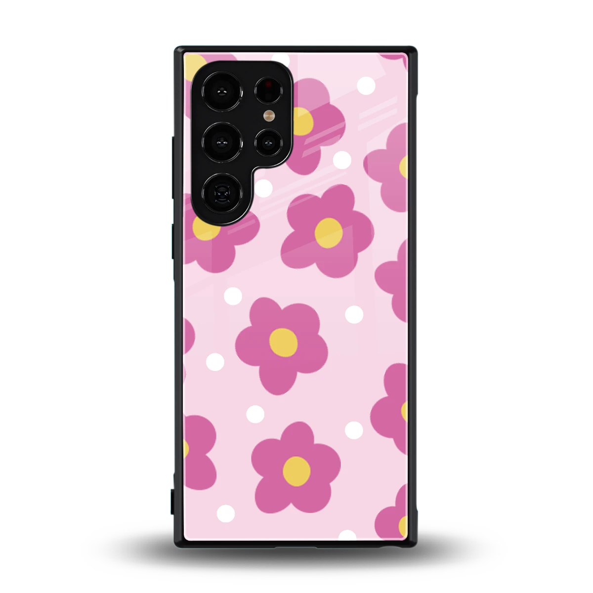 Candy Flower back phone cover | glass case for samsung galaxy s24 ultra
