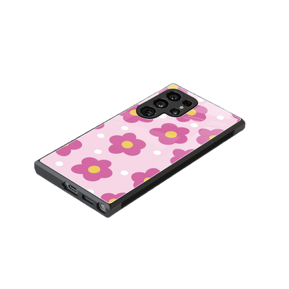 Candy Flower stylish phone case for samsung galaxy s24 ultra | glossy glass and slim fit