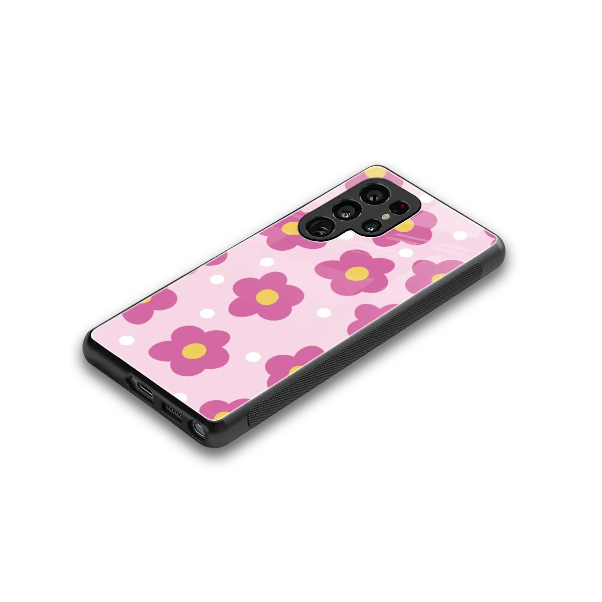 Candy Flower stylish phone case for samsung galaxy s26 ultra | glossy glass and slim fit