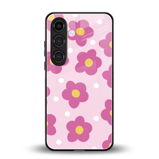 Candy Flower back phone cover | glass case for samsung galaxy s24 fe