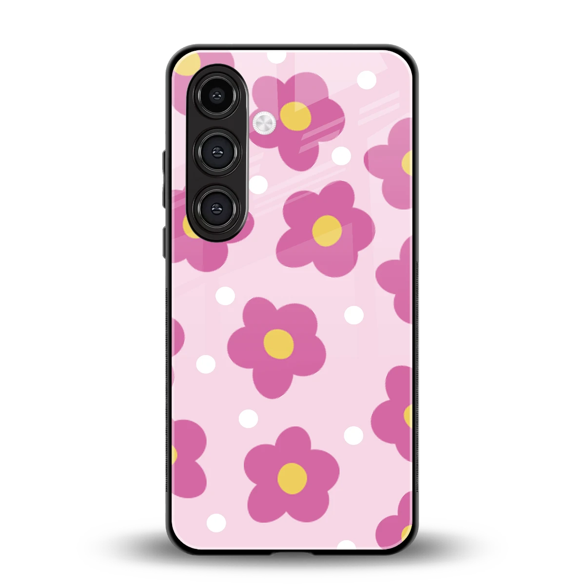 Candy Flower back phone cover | glass case for samsung galaxy s24