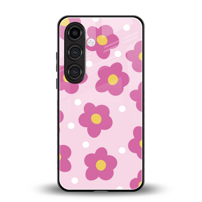 Candy Flower back phone cover | glass case for samsung galaxy s24