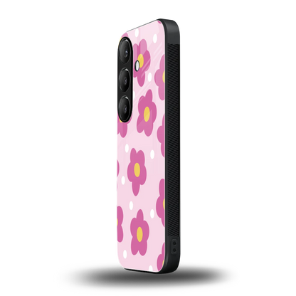 Candy Flower samsung galaxy s24 mobile cover | shockproof glass phone case
