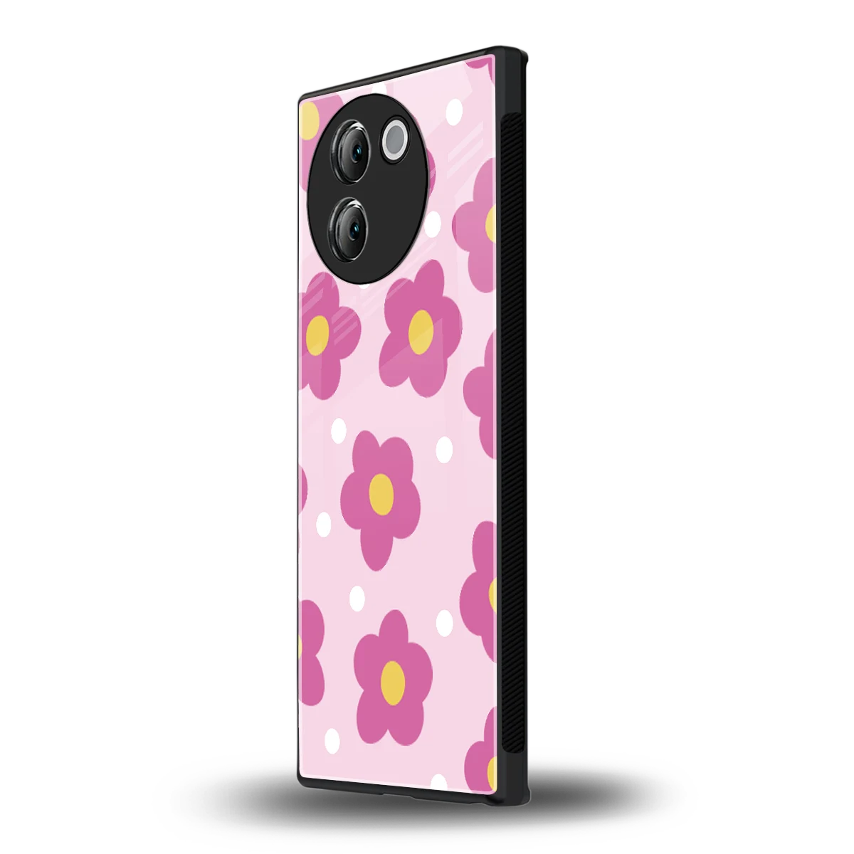 Candy Flower vivo v30e mobile cover | shockproof glass phone case