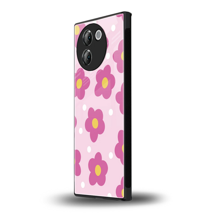 Candy Flower vivo v30e mobile cover | shockproof glass phone case