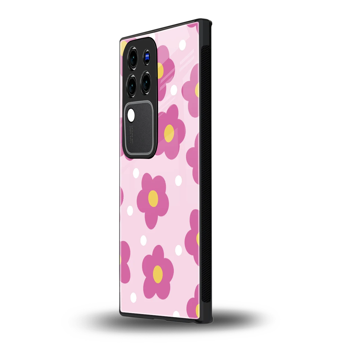 Candy Flowervivo v30 pro mobile cover | shockproof glass phone case
